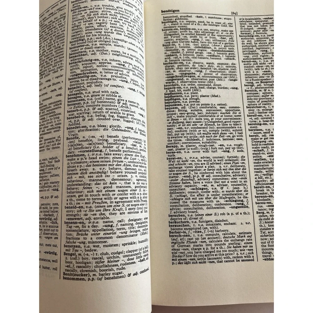 Cassell's German Dictionary Hardcover Thumb Indexed 1977 Betteridge English